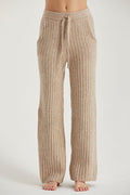 Pantalon pull côtelé ambre