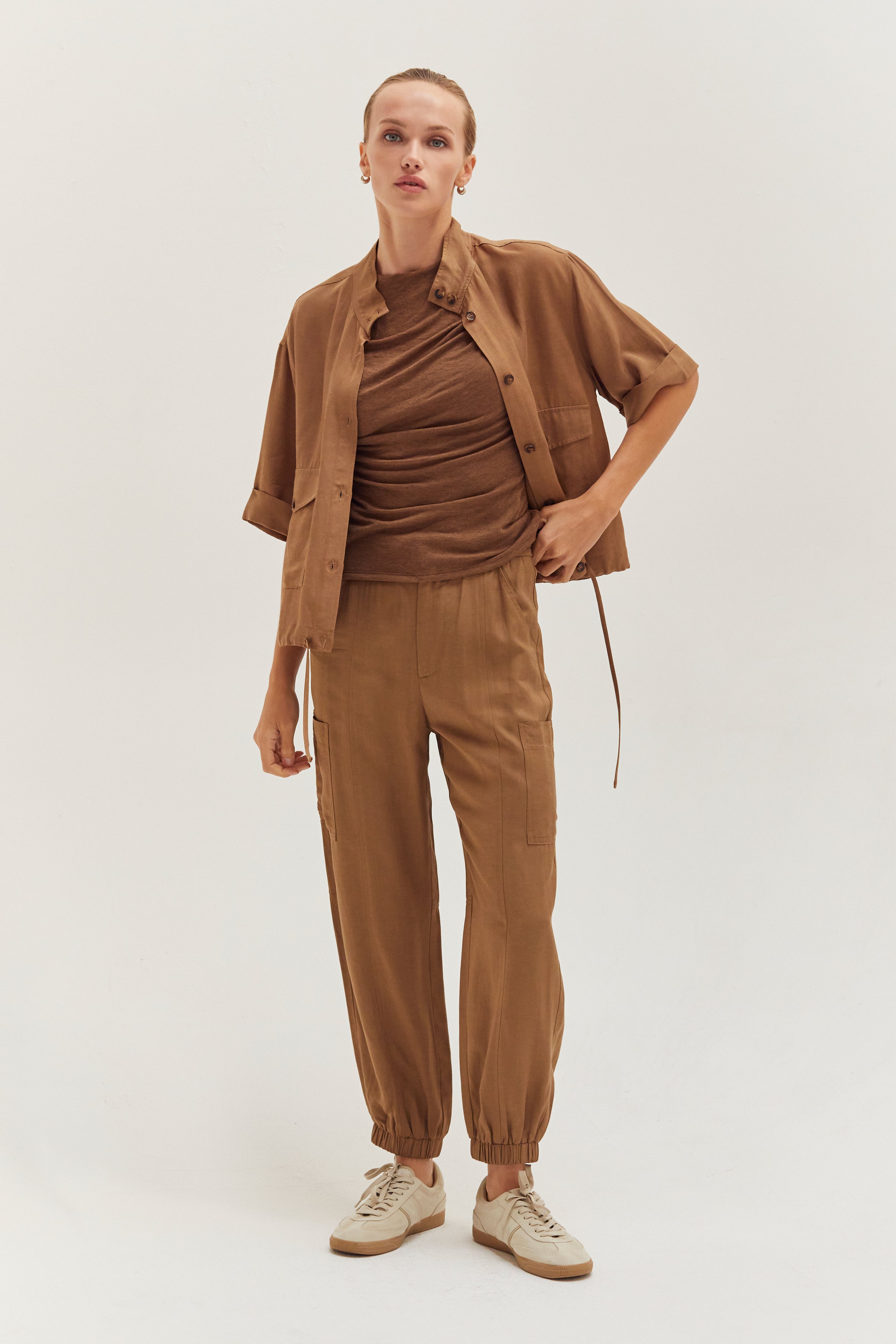 Pantalon de jogging cargo tissé