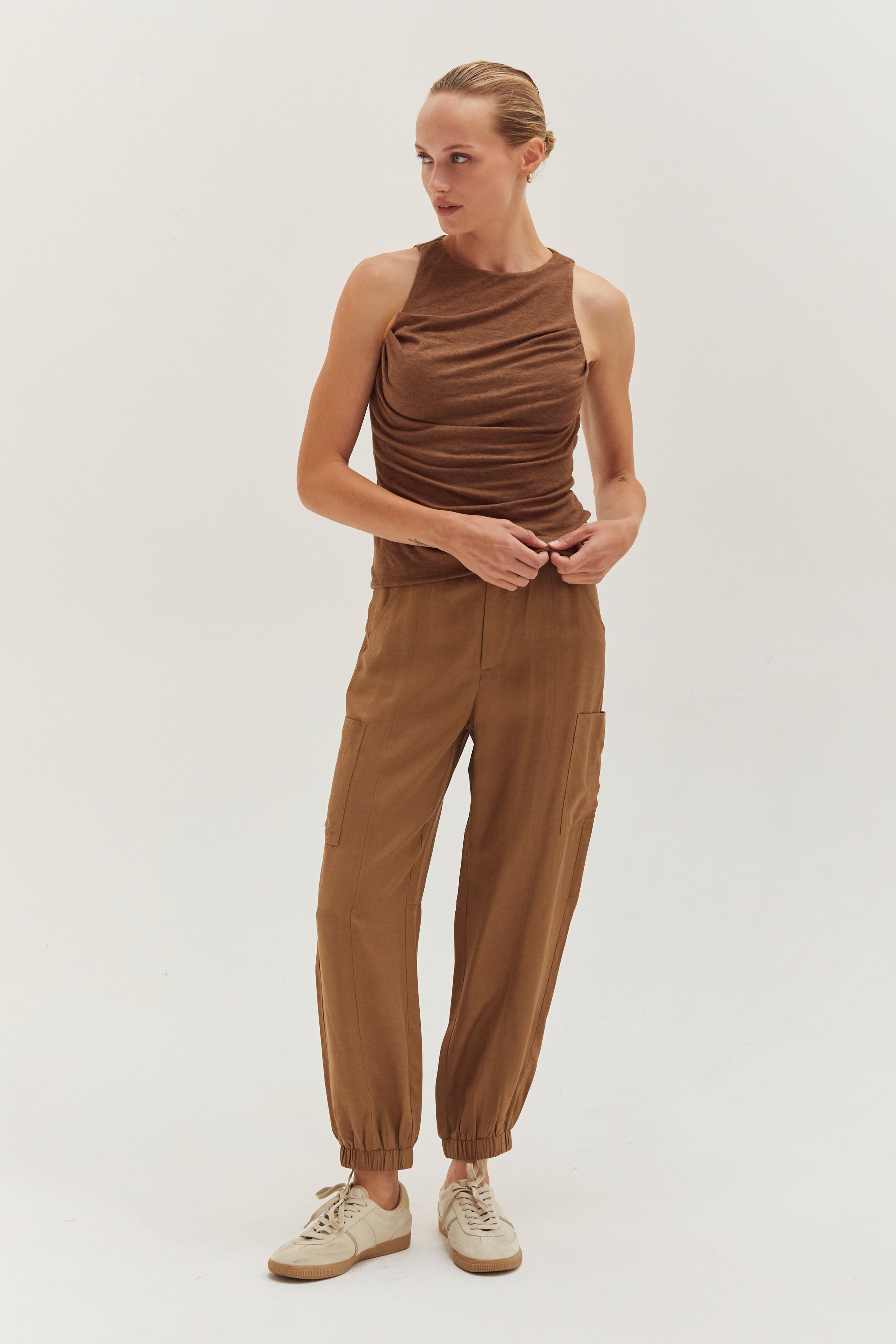 Pantalon de jogging cargo tissé