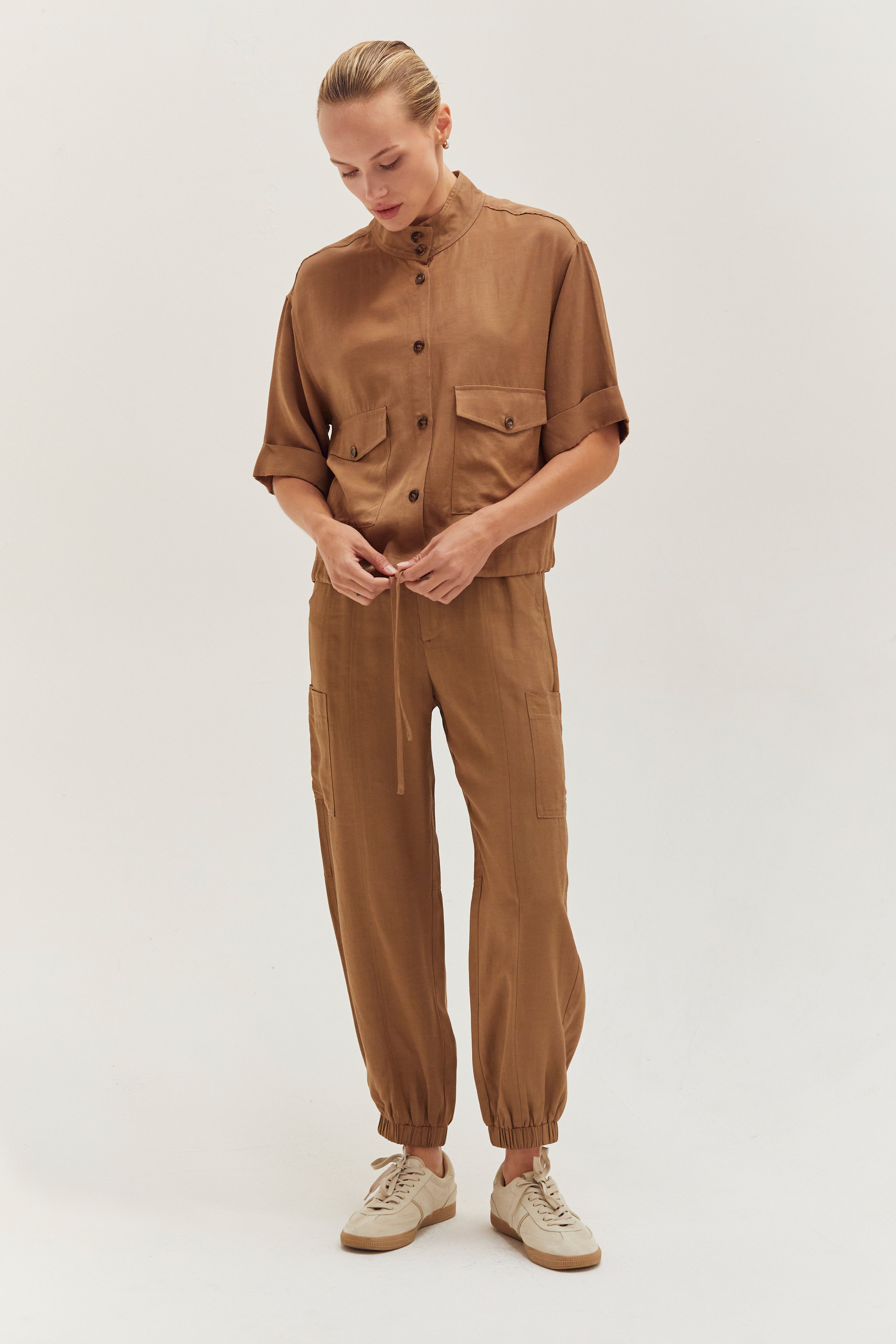 Pantalon de jogging cargo tissé