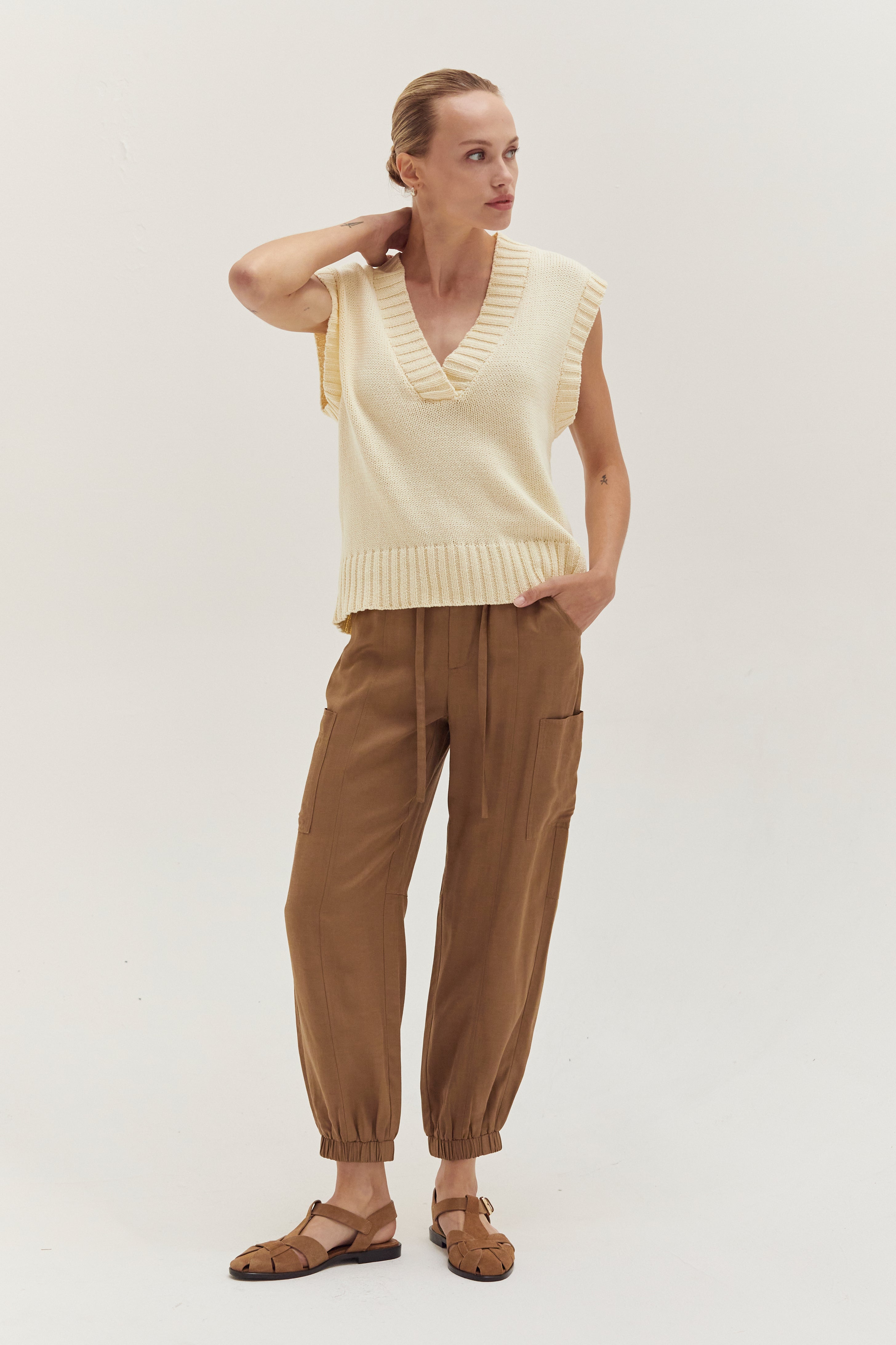 Pantalon de jogging cargo tissé