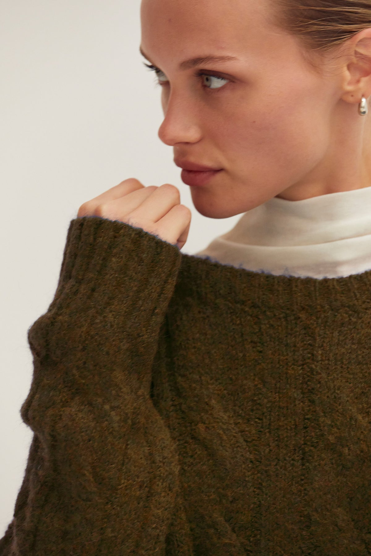 Pull en maille torsadée