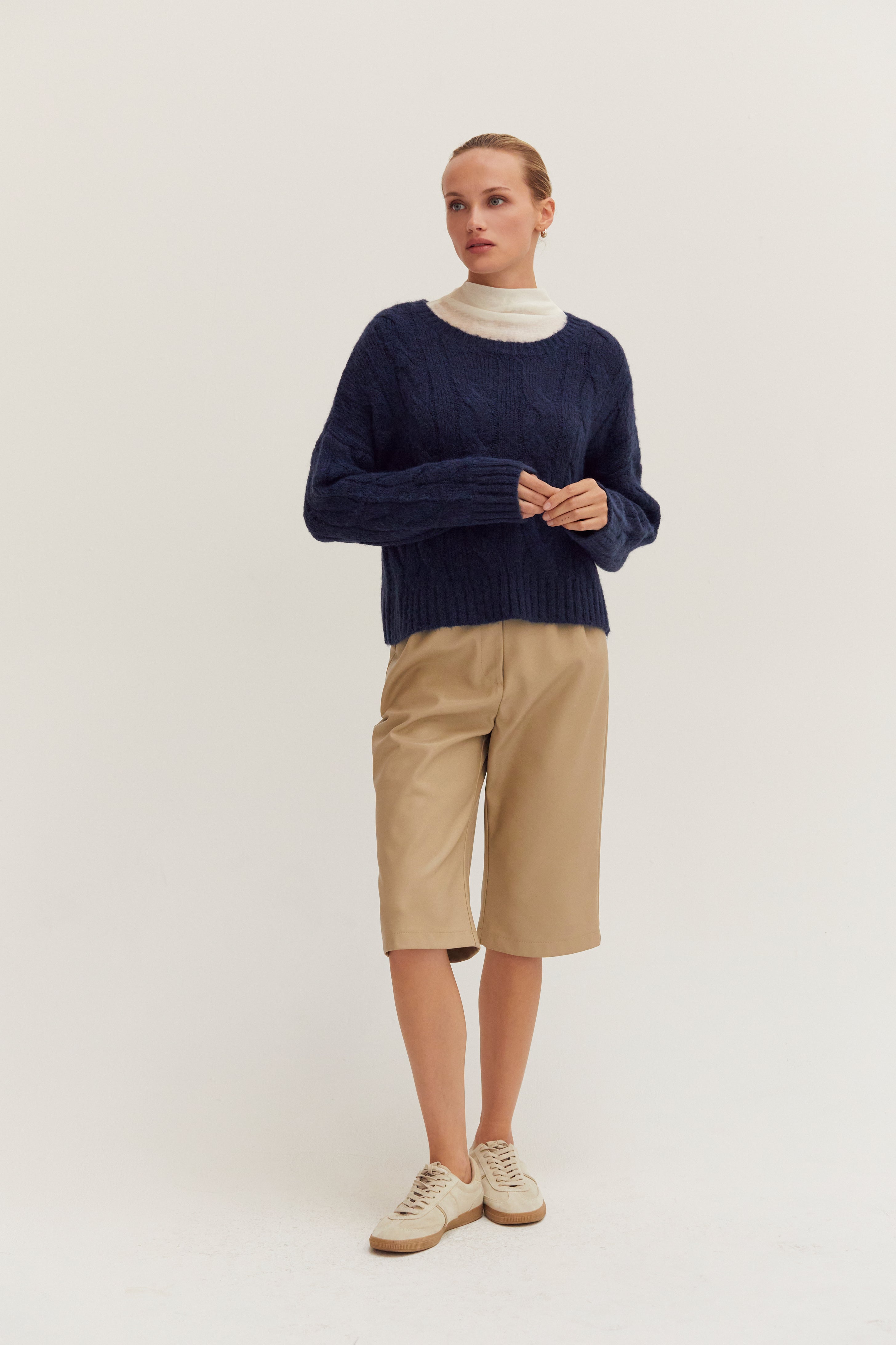 Pull en maille torsadée
