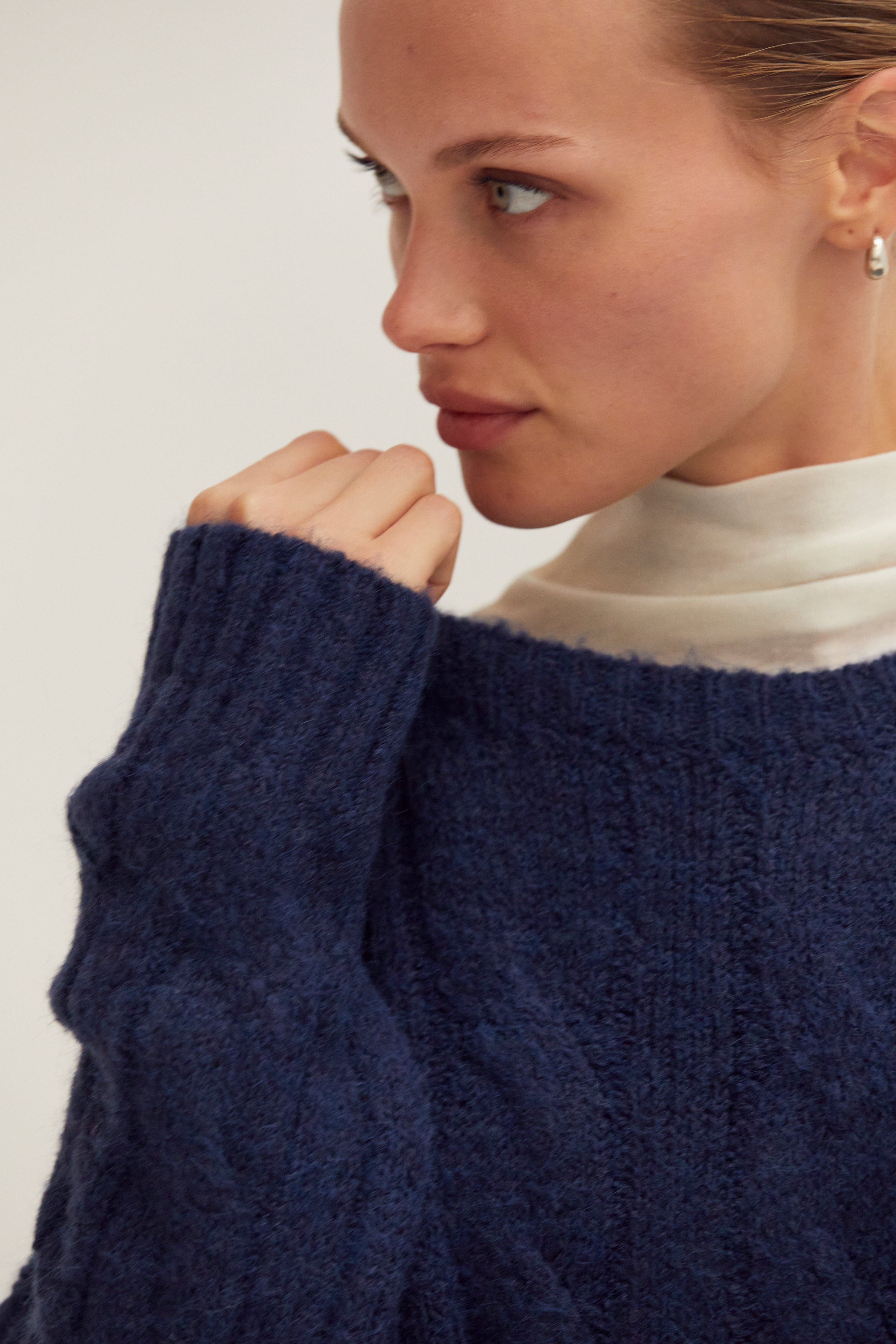 Pull en maille torsadée
