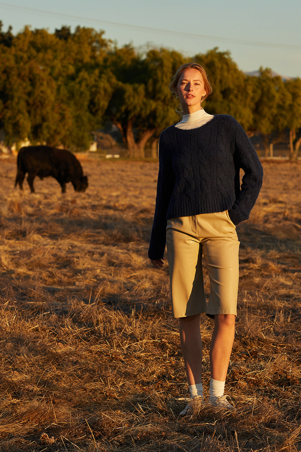 Pull en maille torsadée
