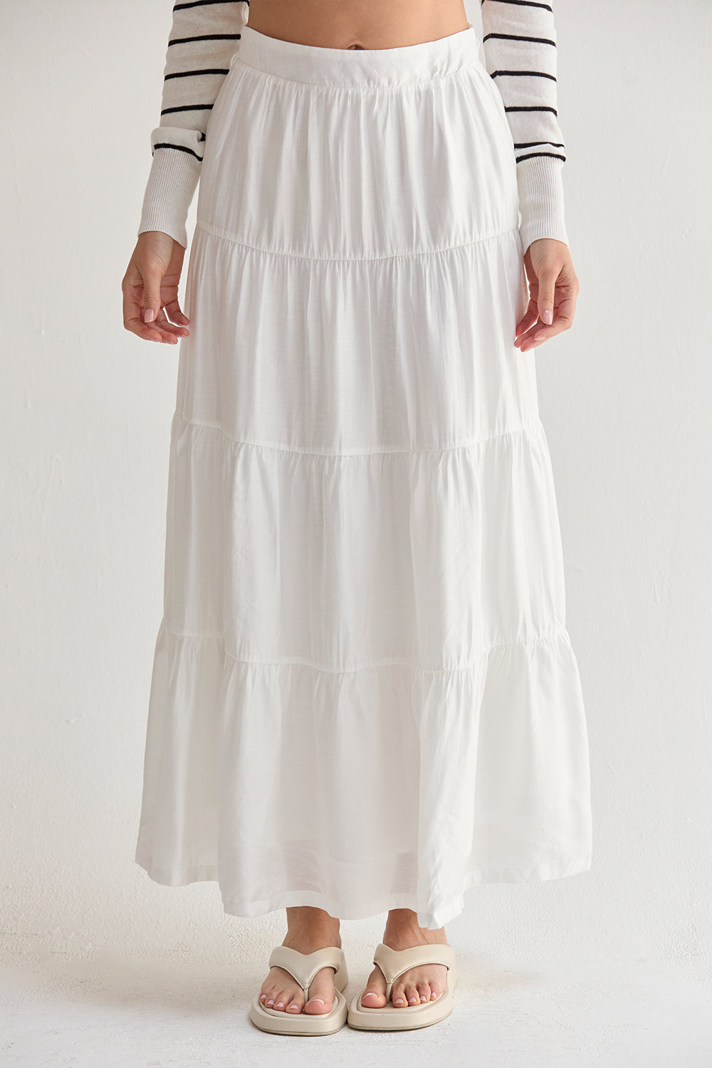 Jupe longue étagée en Tencel Daisy