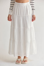 Jupe longue étagée en Tencel Daisy