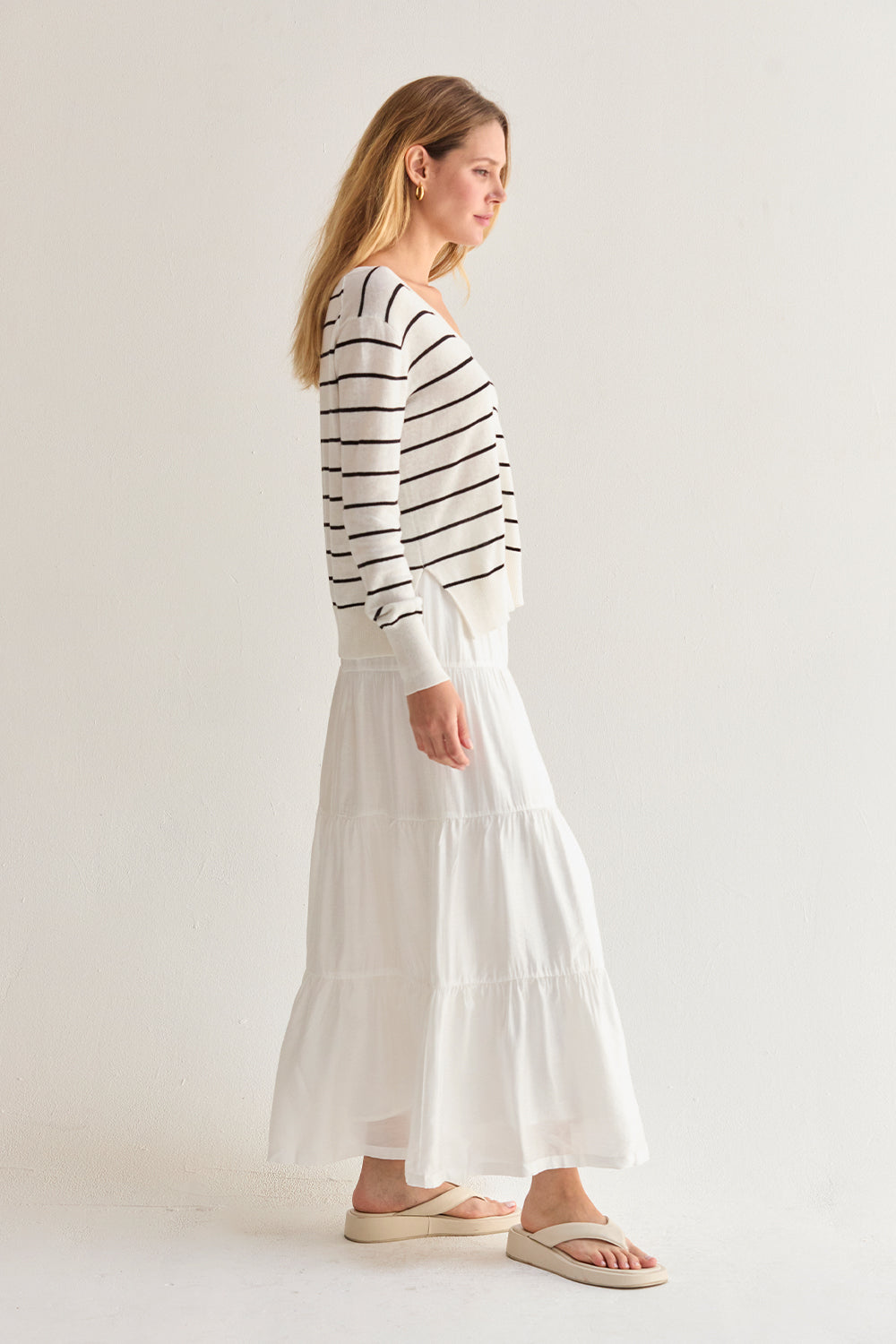 Jupe longue étagée en Tencel Daisy