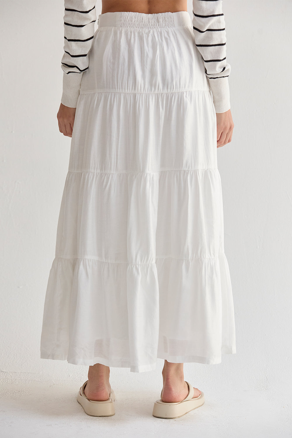 Jupe longue étagée en Tencel Daisy