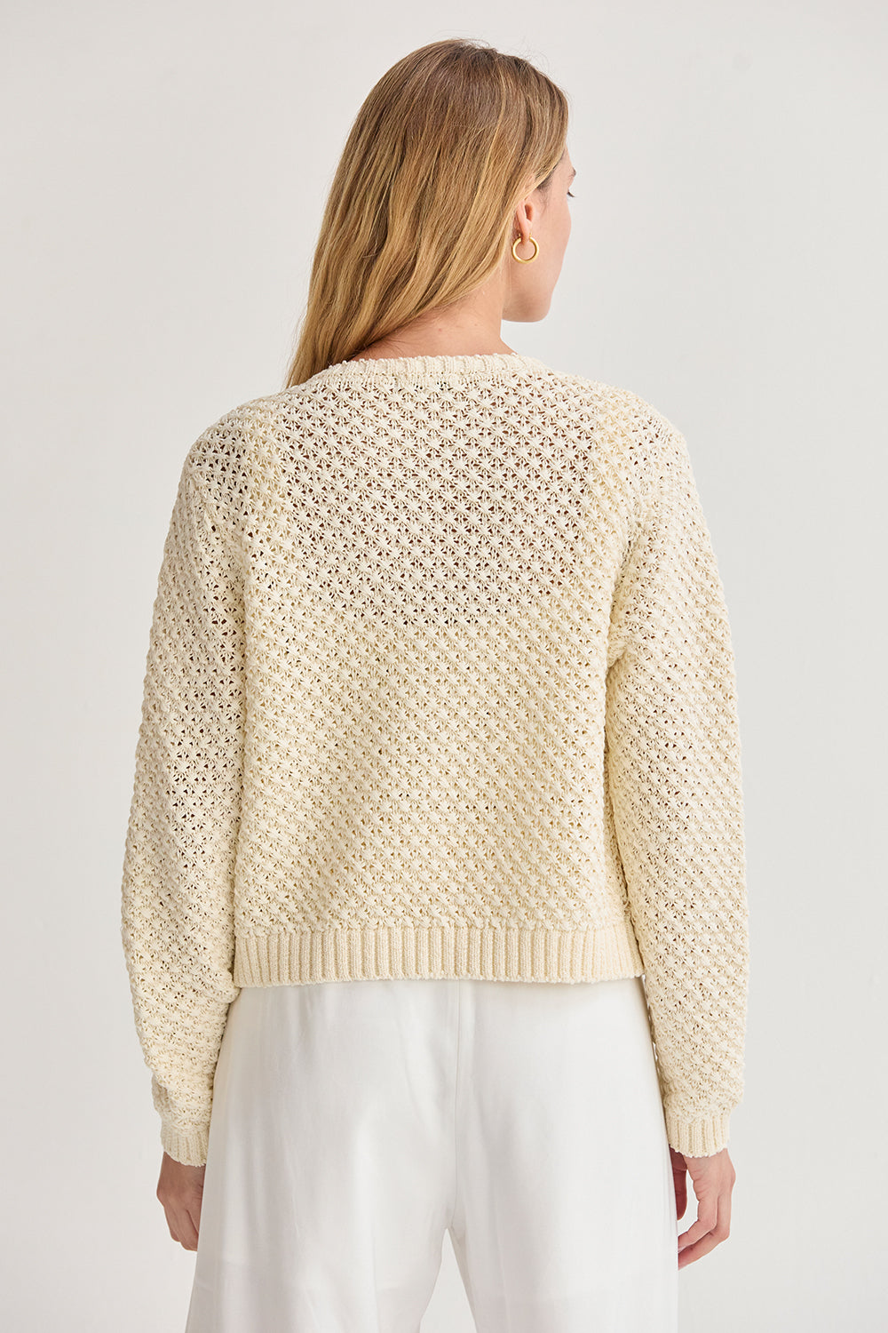 Ensemble gilet et débardeur en maille tressée